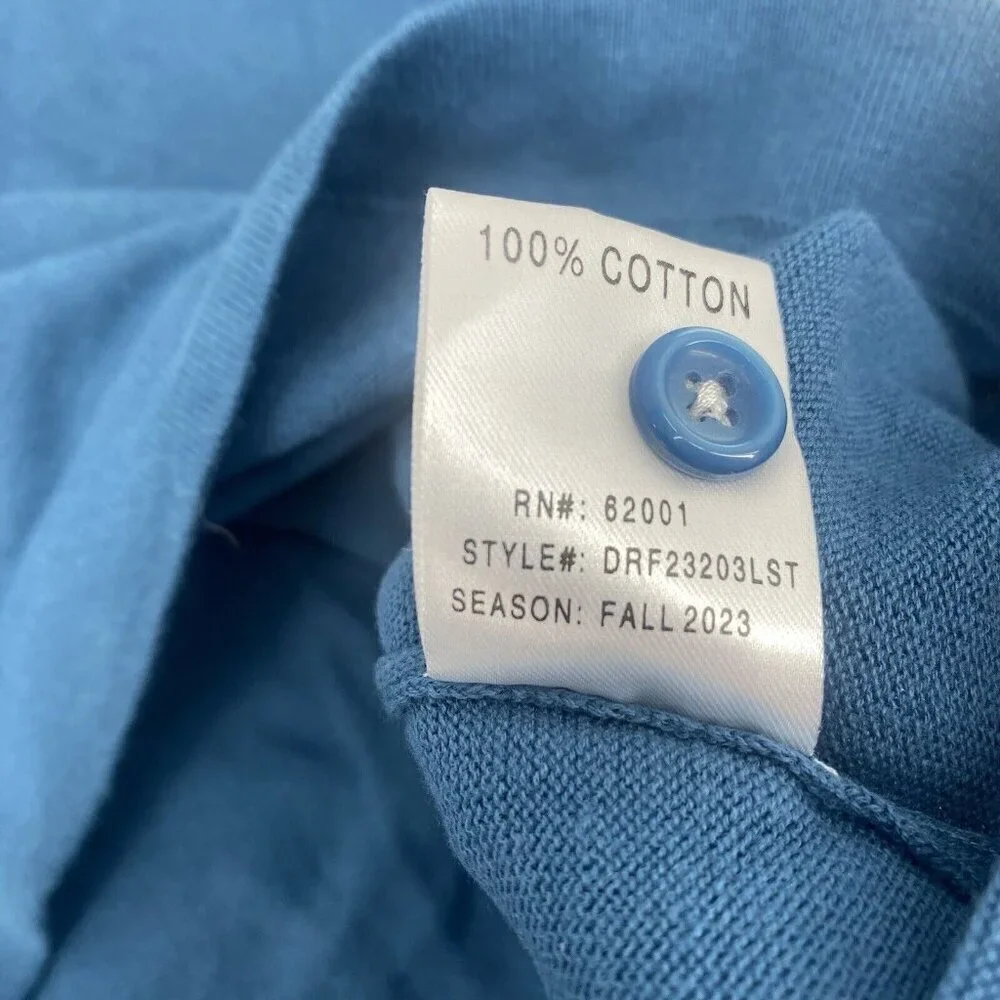 DSTRCT&ROW Mens Size XXL Sweater Collared Blue Stripe Pullover Stitchfix